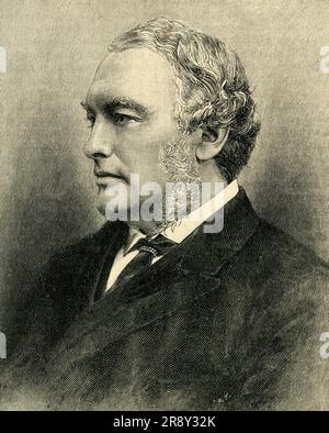 "Sir Henry James (nach Lord James von Hereford)", c1900. Britischer Anwalt und Politiker; Generalstaatsanwalt und Generalstaatsanwalt. Gravur nach einem Foto von Herrn Bassano. Aus "Cassell's History of England, Vol. IX". [Cassell and Company, Limited, London, Paris, New York &amp; Melbourne] Stockfoto