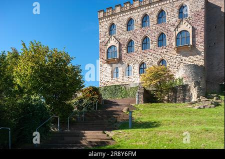 Fassade des Schlosses Hambach, Hambach, Pfalz, Rheinland-Pfalz, Deutschland, Europa Stockfoto