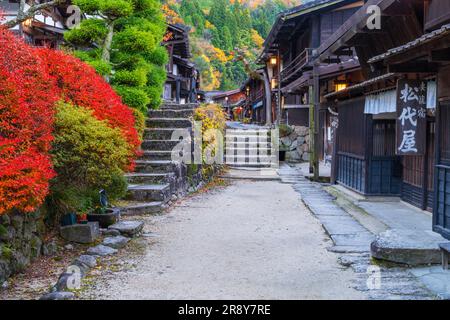 Tsumago Inn im Herbst Stockfoto