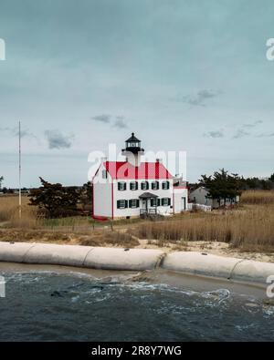 Das East Point Light in Maurice River Township. New Jersey, USA. Stockfoto