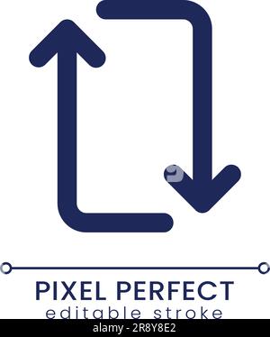 Symbol für die lineare benutzeroberfläche „Pixel Perfect“ wiederholen Stock Vektor