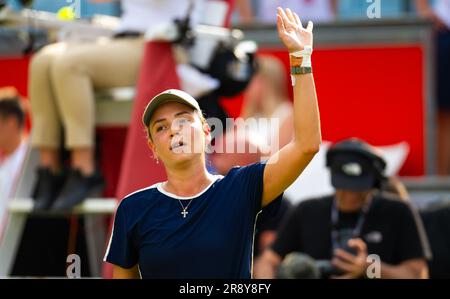 Berlin, Deutschland, 21/06/2023, Donna Vekic von Kroatien in Aktion während der ersten Runde der Open 2023 bett1, WTA 500 Tennis Turnier am 21. Juni 2023 in Berlin Stockfoto