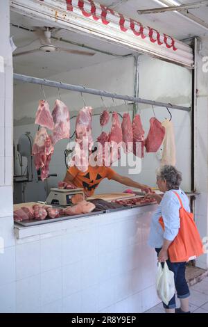 Metzgereien im Mercado 28 Downtown Cancun Yuvatan Mexiko Stockfoto