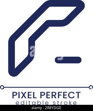 Symbol für die perfekte lineare benutzeroberfläche des Kontaktpixels löschen Stock Vektor