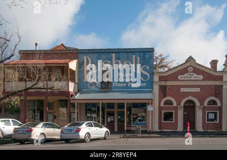 Historische Stadt Maldon in den zentralen viktorianischen Goldfeldern, Australien Stockfoto