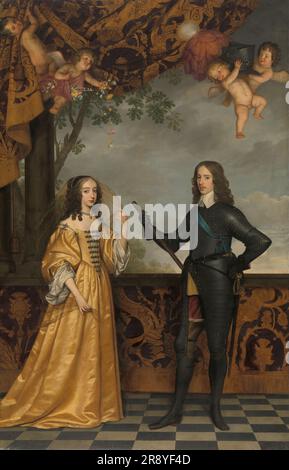 Das Porträt von Willem II. (1626-1650), Prinz von Orange, und seiner Frau Mary Stuart (1631-1660), 1647. Stockfoto