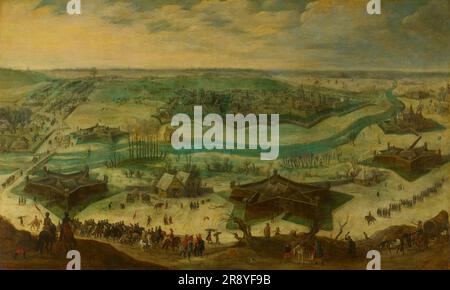 The Siege of J&#xfc;lich, 1621-22, c.1635. Szene aus dem Achtzigjährigen Krieg. Wird Sebastiaen Vrancx zugeschrieben. Stockfoto