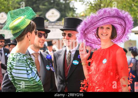 Ascot, Berkshire, Großbritannien. 23. Juni 2023. Rennfahrer am 4. Tag des Royal Ascot auf der Ascot Rennbahn. Kredit: Imageplotter/Alamy Live News Stockfoto