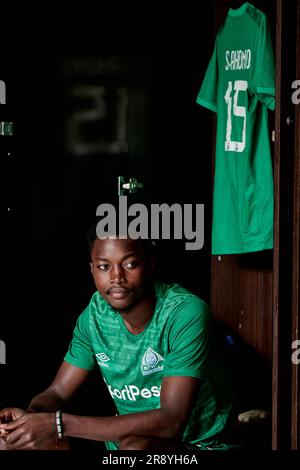 Nairobi, Kenia. 21. Juni 2023. Sylvester OWINO (DF, Gor Mahia) Gor Mahia gegen Kakamega Homeboyz, kenianische Premier League. Kasarani-Stadion. Kredit: XtraTimeSports (Darren McKinstry) Stockfoto