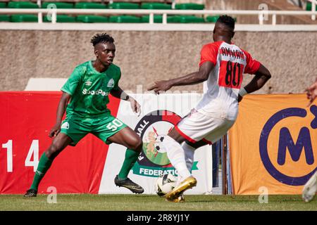 Nairobi, Kenia. 21. Juni 2023. Paul OCHUOGA (DF, Gor Mahia) auf dem Flügel. Gor Mahia gegen Kakamega Homeboyz, kenianische Premier League. Kasarani-Stadion. Kredit: XtraTimeSports (Darren McKinstry) Stockfoto