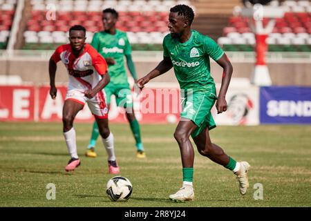 Nairobi, Kenia. 21. Juni 2023. Austine ODHIAMBO (FW, Gor Mahia) Gor Mahia gegen Kakamega Homeboyz, kenianische Premier League. Kasarani-Stadion. Kredit: XtraTimeSports (Darren McKinstry) Stockfoto