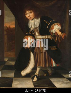 Porträt eines Jungen, genannt der Junge von Admiral van Nes (Admiralssohn), 1669. Stockfoto