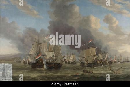 Die Schlacht von Livorno, 1653-1664. Weitere Titel: Die Seeschlacht bei Livorno, 14. März 1653 Stockfoto