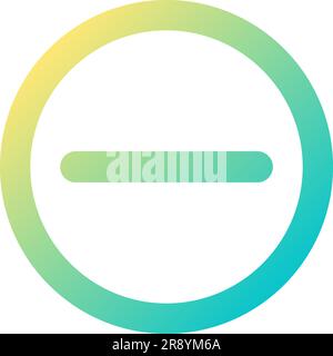 Symbol für die lineare benutzeroberfläche der Subtraktionsschaltfläche für Pixel mit perfektem Gradienten Stock Vektor