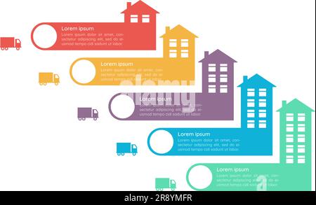 Service für die Zubereitung von Mahlzeiten – Infografik – Vorlage für Diagrammdesign Stock Vektor