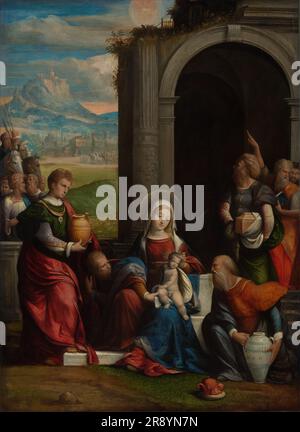 Die Adoration der Magi, c.1530-c.1540. Stockfoto
