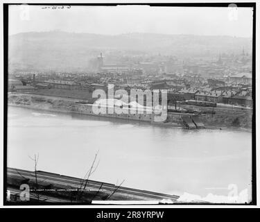 Edgar Thomson arbeitet zwischen 1900 und 1915 bei Carnegie Steel Co., Braddock, Pa. Industrieszene in Pittsburgh. Stockfoto