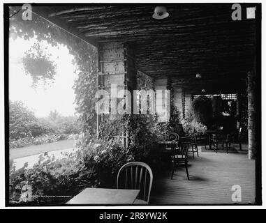 The Grotto, Hotel Champlain, N.Y., zwischen 1900 und 1910. Das Hotel diente als US-Präsident William McKinleys 'Weißes Sommerhaus'. Stockfoto