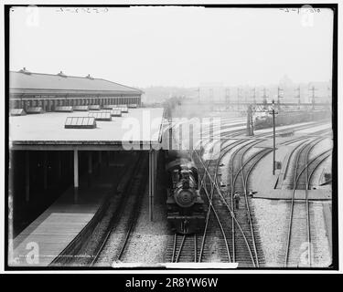 Wechseln Sie die Yards, Union Station, Washington, D.C., zwischen 1906 und 1910. Stockfoto