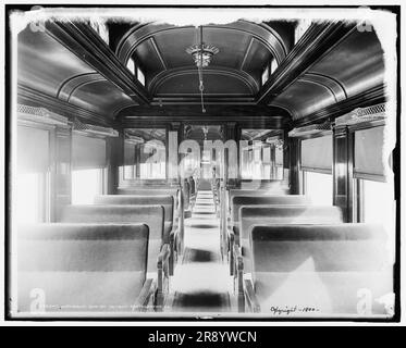 Fahrzeuginnenraum, Chicago und Alton Railroad, c1900. Stockfoto