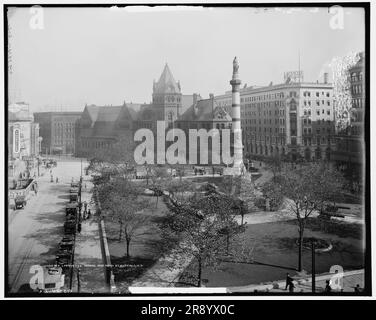 Lafayette Square und Main St., Buffalo, N.Y., zwischen 1900 und 1915. Stockfoto