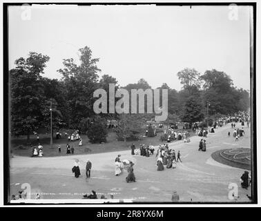 Central Avenue, Belle Isle Park, Detroit, zwischen 1880 und 1930. Stockfoto