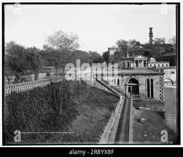 Fairmount Water Works, Philadelphia, zwischen 1890 und 1901. Stockfoto