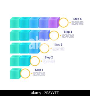 Infografik zur Gestaltung von Kenntnisstufen Stock Vektor