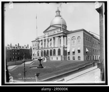 State House, Boston, zwischen 1890 und 1899. Stockfoto