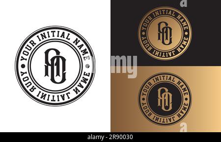 Luxury Initial AO oder OA Monogramm Letter Text Logo Streetwear Fashion AO Initial Logo Traditional Initial Font Stock Vektor