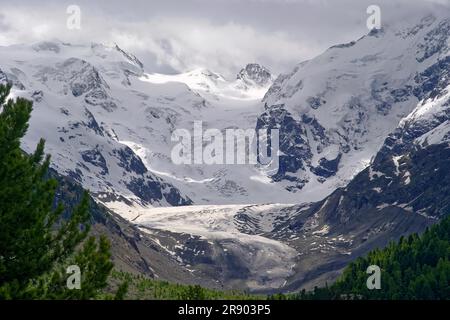 Morteratsch-Gletscher 2009 Stockfoto