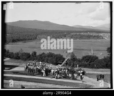 Golf im Mount Pleasant House, White Mountains, zwischen 1890 Uhr und 1901 Uhr. Stockfoto