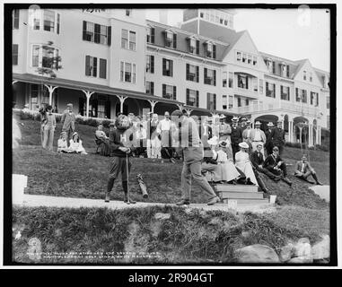 Letzte Runde für Stickney Cup, Graham Driving, Mount Pleasant Golf Links, White Mountains, zwischen 1890 und 1901. Stockfoto