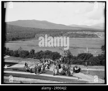 Golf im Mount Pleasant House, White Mountains, zwischen 1890 Uhr und 1901 Uhr. Stockfoto