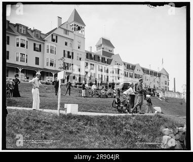 Golf im Mount Pleasant House, White Mountains, zwischen 1890 Uhr und 1901 Uhr. Stockfoto