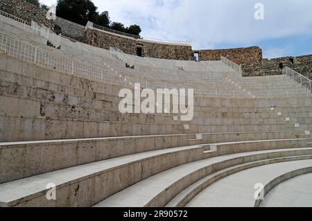 Teatro Romano, Sagunt, Provinz Valencia, Spanien, Sagunto, Römisches Theater Stockfoto