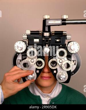 Augenarzt, Augenuntersuchung, Augenheilkunde Stockfoto