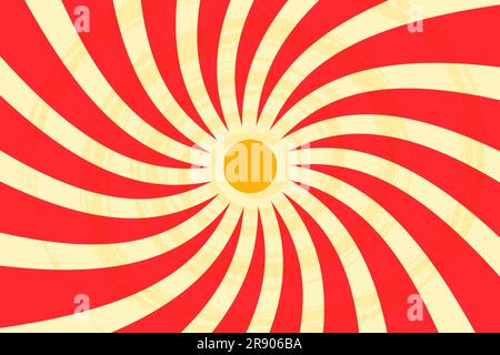 Retro-Hintergrundsonnenstrahlen oder Spirale in der Mitte, Bonbon-Hintergrund, Vektordarstellung Stock Vektor