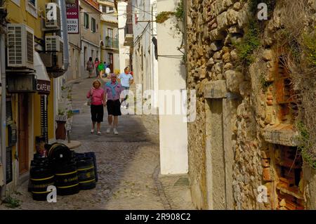 Altstadt, Sesimbra, Setubal-Viertel, Serra de Arrabida, Lissabon-Küste, Portugal Stockfoto