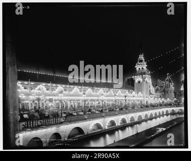 Luna Park at Night, Coney Island, N.Y., zwischen 1903 und 1906 Uhr. Stockfoto