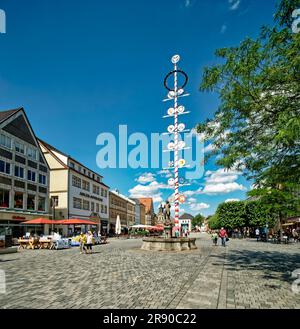 Handwerkerbaum auf dem Marktplatz Bayreuth, Bayern, Deutschland Stockfoto