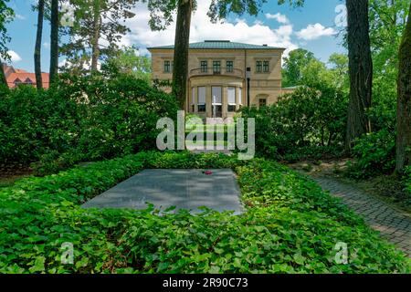 Grab von Richard Wagner, Haus Wahnfried, ehemaliger Wohnsitz von Richard Wagner, heute Richard Wagner Museum, Bayreuth, Bayern, Deutschland Stockfoto