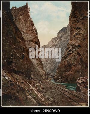 Royal Gorge, Canyon of the Arkansas, Colorado, c1898. Stockfoto