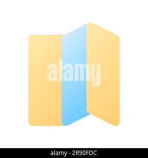 Broschüre Pixel Perfect Flat Gradient Color ui-Symbol Stock Vektor