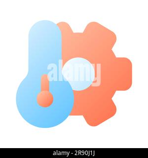 Fixierungssystem Pixel Perfect Flat Gradient farb-ui-Symbol Stock Vektor