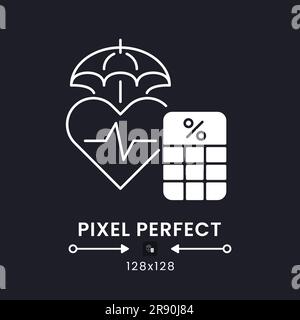 Medicare Tax – solides weißes Desktop-Symbol Stock Vektor