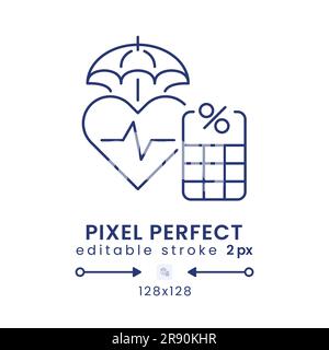 Lineares Desktop-Symbol für Medicare Tax Stock Vektor