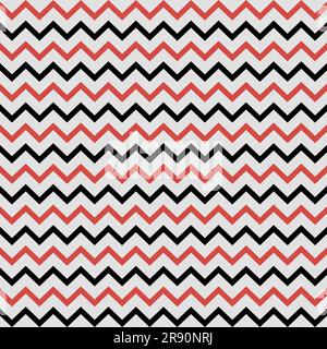 Nahtloses Zickzack-Muster. Trendige, einfache Hintergrundvektordarstellung Stock Vektor