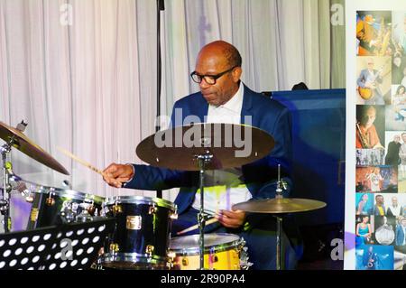 Sangoma Everett, Watermill Jazz Club, Dorking, Surrey, 20. September 2022. Stockfoto