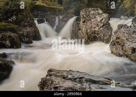 Wasserfall bei betws y Coed wales Stockfoto